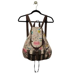Benefit Cosmetics Limited Edition Thought Bubble Canvas Backpack Adjustable